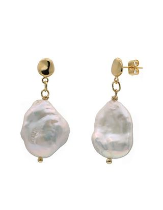 Elosee + Baroque Pearl Dangle and Drop Earrings