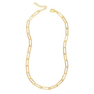 Reoxvo + 18k Gold Plated Paperclip Cuban Figaro Snake Chain
