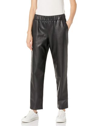 The Drop + Faux Leather Pull-On Jogger
