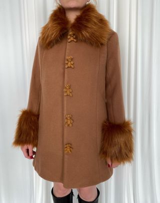 Lirika Matoshi + Teddy Bear Coat