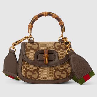 Gucci + Mini Jumbo GG Bag With Bamboo