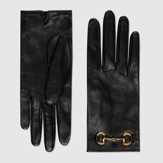 Gucci + Leather Gloves With Horsebit