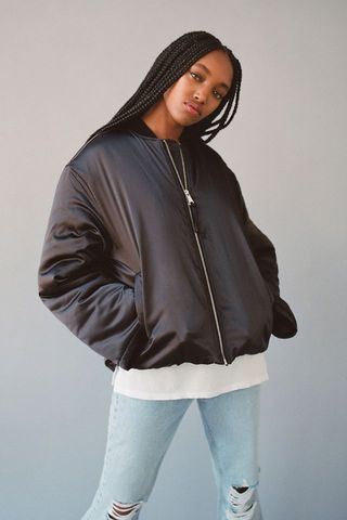 Urban Outfitters + Dawn Satin Bomber Jacket
