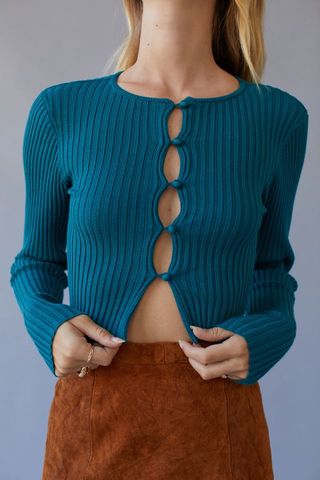 Urban Outfitters + Peyton Fitted Cropped Cardigan