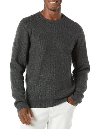 Amazon Essentials + Men's Soft Touch Waffle Stitch Crewneck Sweater