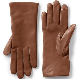 Land's End + Ez Touch Screen Cashmere Lined Leather Gloves