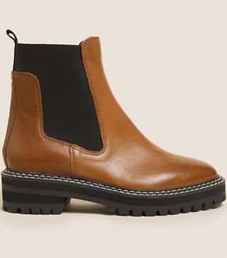 M&S Collection + The Chunky Leather Chelsea Boots