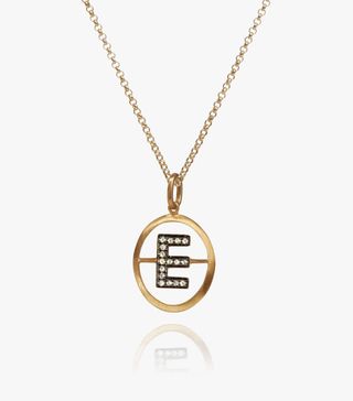 Annoushka + 18ct Gold Diamond Initial E Necklace