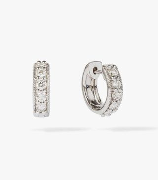 Annoushka + Dusty Diamonds 18ct White Gold Diamond Hoop Earrings
