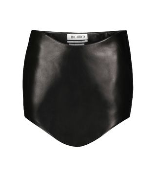 The Attico + Leather Miniskirt