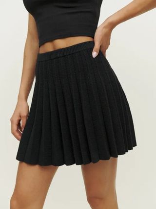 Reformation + Mattia Cotton Knit Mini Skirt