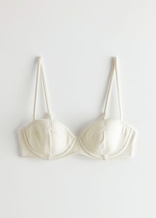 & Other Stories + Textured Padded Bikini Top