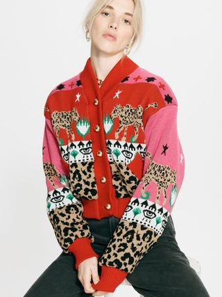Hayley Menzies + Leopardess Cotton Merino Bomber Jacket