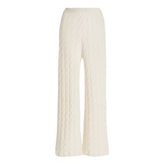 Lisa Yang + Myra Cable-Knit Cashmere Lounge Pants