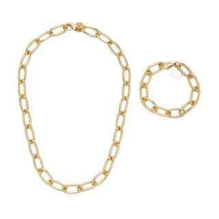 Young Frankk + Gold-Tone Necklace And Bracelet Set