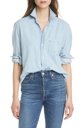 Frank & Eileen + Cotton Chambray Button-Up Shirt