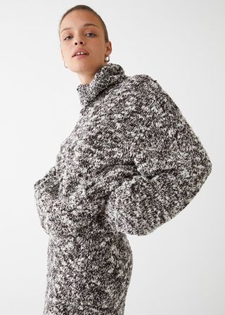 & Other Stories + Oversized Bouclé Knit Turtleneck Sweater