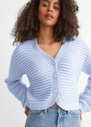 & Other Stories + Cropped Wool Knit Cardigan