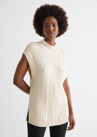 & Other Stories + Oversized Cable Knit Vest