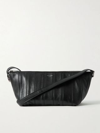 Saint Laurent + Blitz Leather Messenger Bag