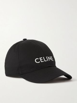 Celine + Logo-Embroidered Drill Baseball Cap