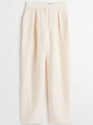H&M + Wide Tie-Hem Trousers