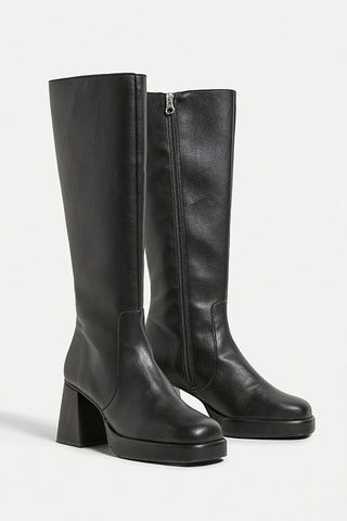 Urban Outfitters + Uo Vix Knee High Black Boots