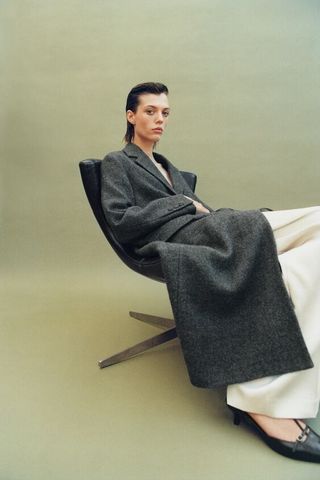 Zara + 100% Wool Coat