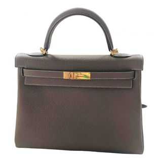 Hermès + Pre-Owned Kelly 32 Leather Handbag in Grey