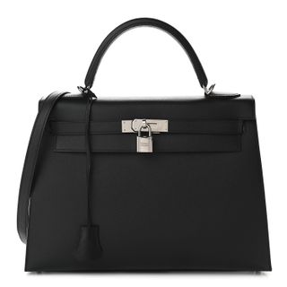 Hermès + Pre-Owned Epsom Kelly Sellier 32 Black