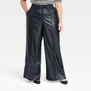 Who What Wear x Target + Mid-Rise Wide Leg Jogger Pants