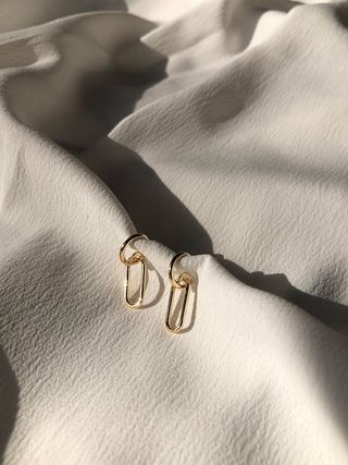 Etsy + 18k Gold Filled Chain Earrings