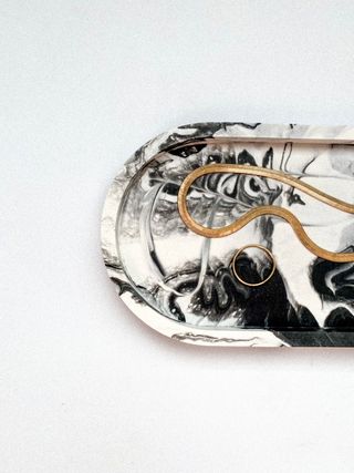 Etsy + Black and White Marble Dish