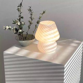 Etsy + Striped Mushroom Lamp