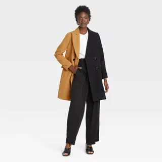 Who What Wear x Target + Color Block Overcoat