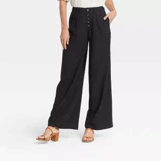 Who What Wear x Target + High-Rise Wide-Leg Pants