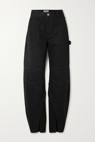 The Attico + Nox Paneled Cotton-Twill Wide-Leg Pants