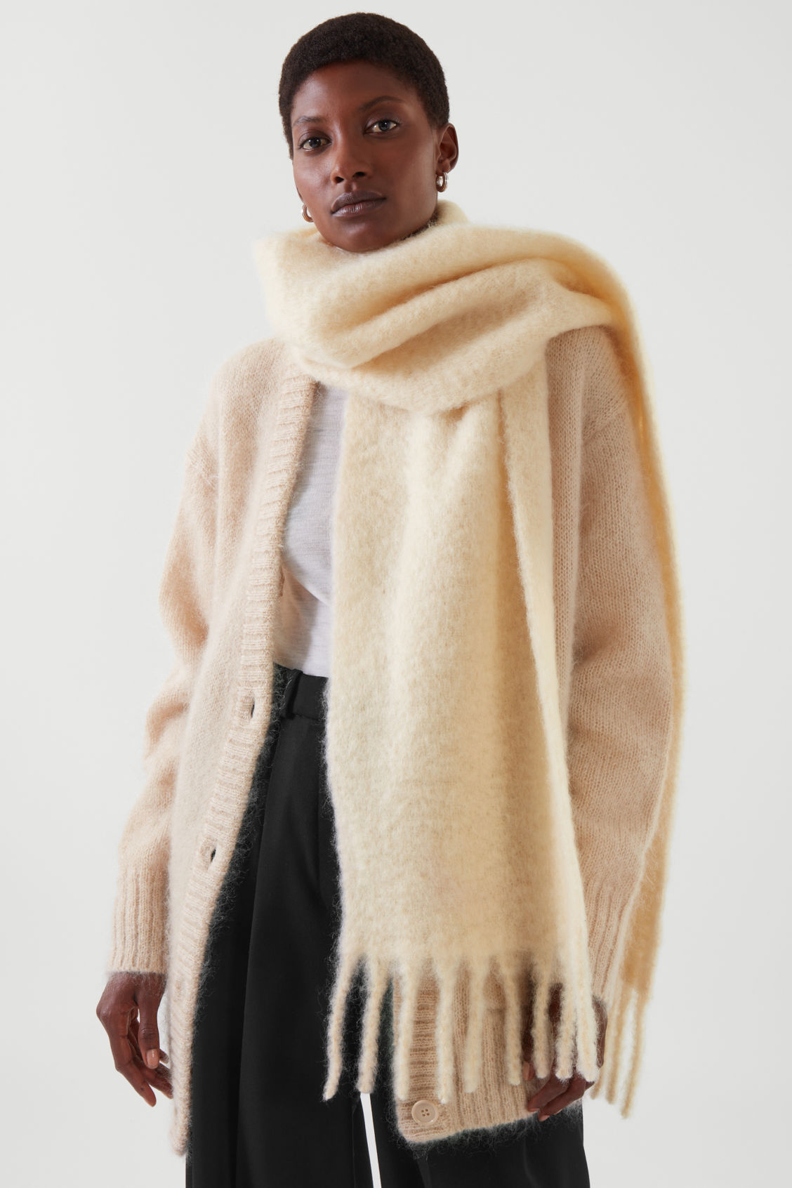 COS + Oversized Mohair Scarf