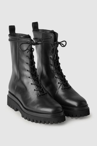 COS + Leather Lace-Up Boots