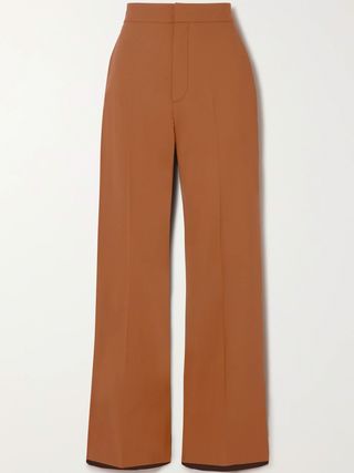 Gauchere + Tilla Wool-Blend and Twill Wide-Leg Pants