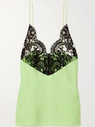 Gauchere + Theophilia Lace-Trimmed Twill Camisole