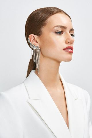 Karen Millen + Diamante Statement Ear Cuff