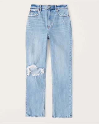 Abercrombie + Curve Love 90s Ultra High Rise Straight Jeans