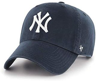 '47 + New York Yankees Brand Navy Basic Logo Clean Up Home Adjustable Hat
