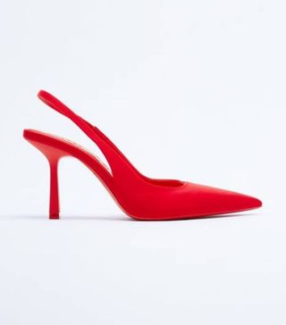 Zara + Fabric High Heel Slingback Shoes