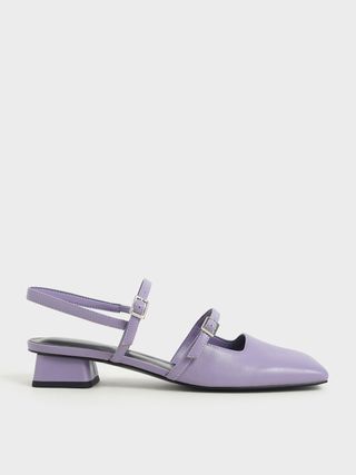 Charles & Keith + Lilac Square Toe Mary Janes