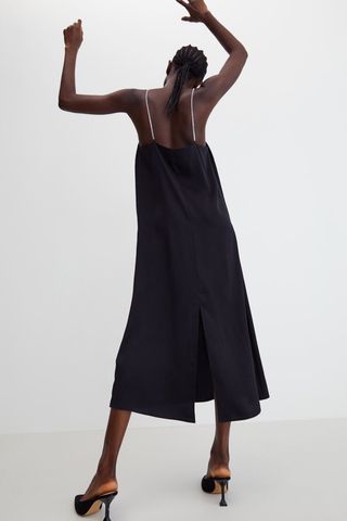 H&M + Rhinestone-Strap Slip Dress