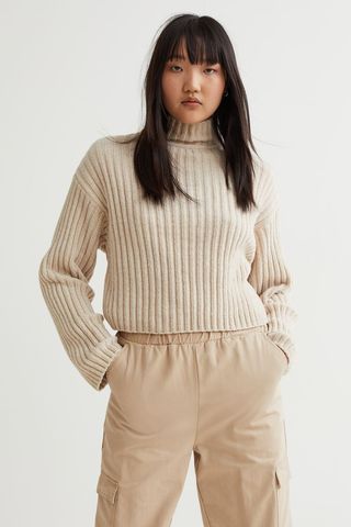 H&M + Ribbed Chenille Sweater