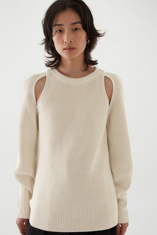 COS + Knitted Cut Out Sweater