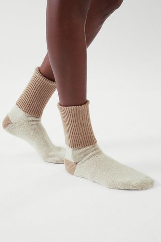 Cos + Wool Mix Heavy-Knit Socks